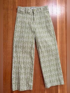 Patterned Cotton Women Pants Casual Straight Fit
